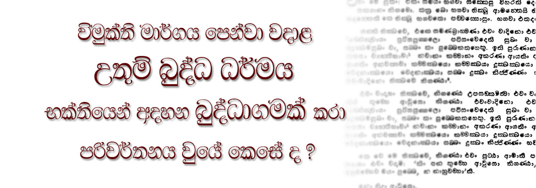 බුද්ධ භාෂිත ධර්ම දේශනා — Parama Nibbana Dharmayathanaya